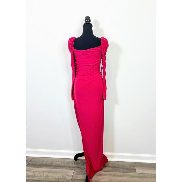 Majorelle Sweetheart Gown Maxi Dress in Berry Red Medium Lined Party Cocktail - Picture 2 of 4